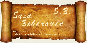 Saša Biberović vizit kartica
